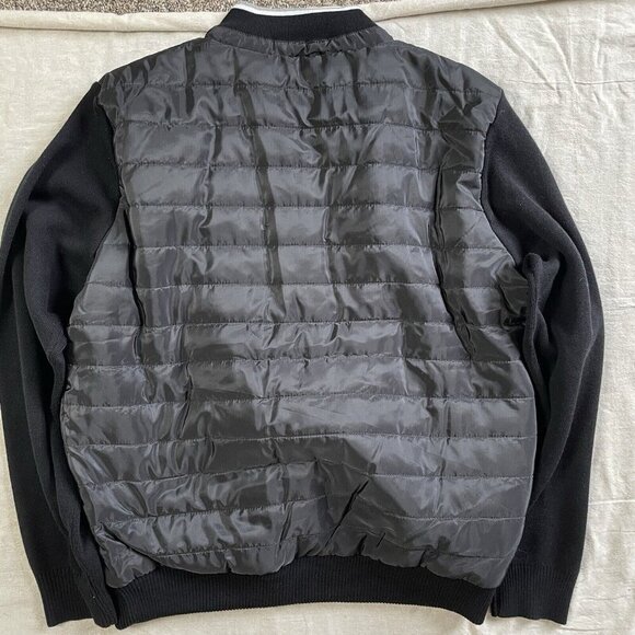 X RAY Lightly Padded Hybrid Sweater Jacket Men 3XL Black Quilted Shacket Outdoor - Picture 3 of 11